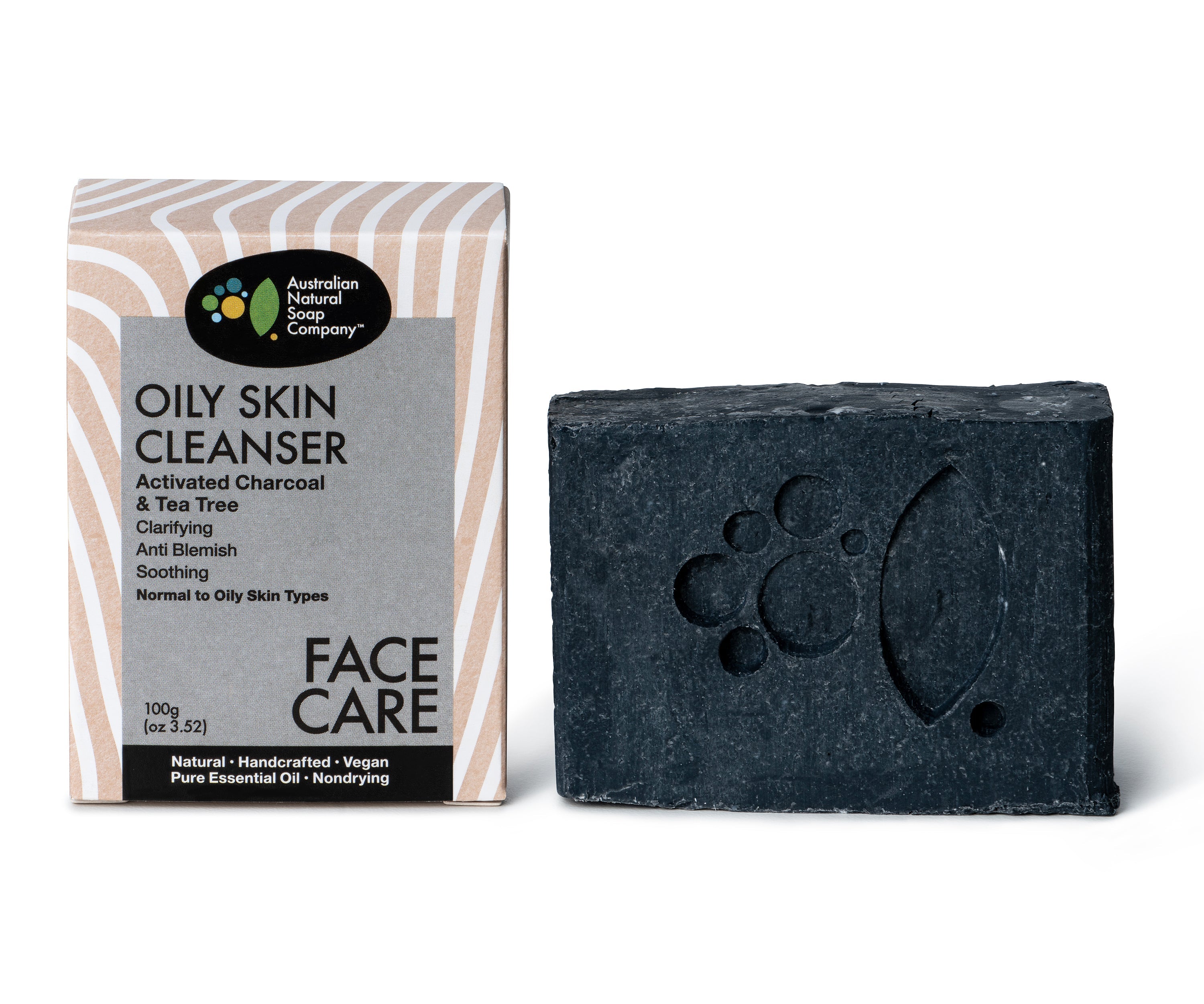 Image of Oily Skin Facial Cleanser Bar - Activated Charcoal & Tea Tree