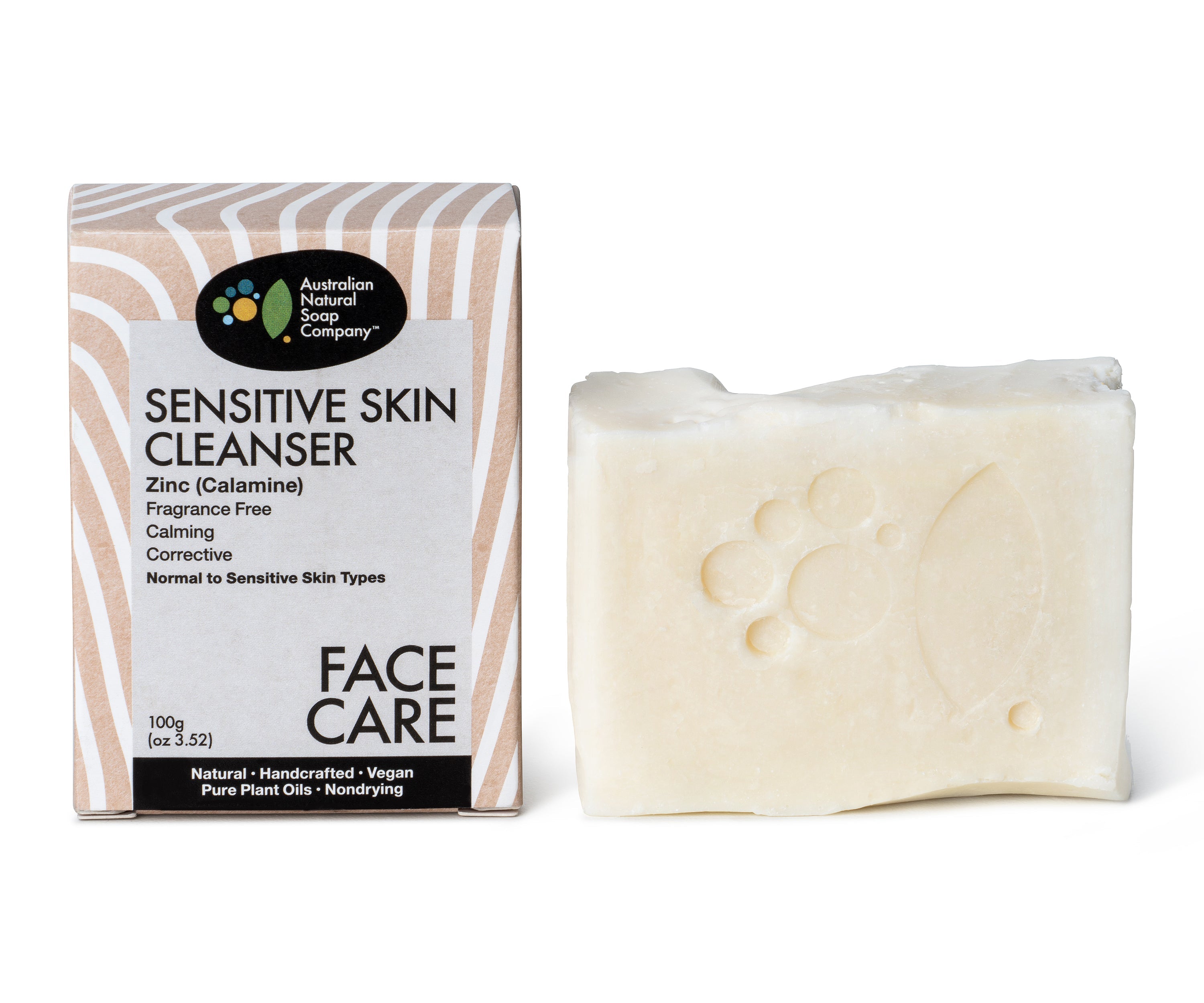 Image of Sensitive Skin Facial Cleanser Bar - Zinc (Calamine)