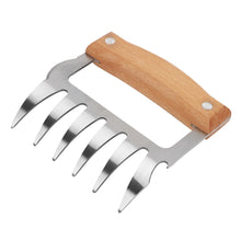 Load image into Gallery viewer, 2TRIDENTS Stainless Steel Meat Bear Paws Shredder - Meat Shredder Claws - with Non Slip Wooden Handle