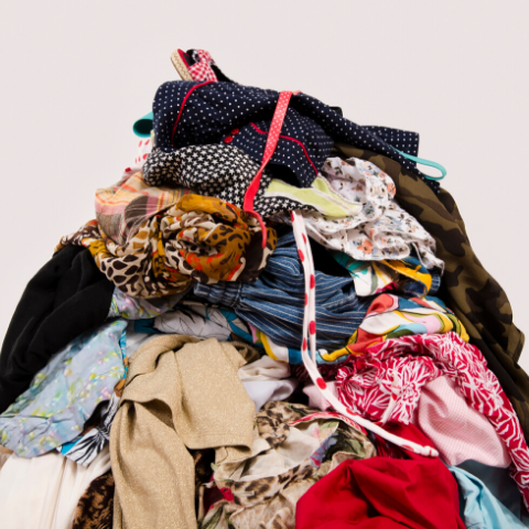 Clothes in pile