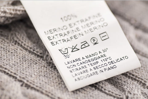 garment care label