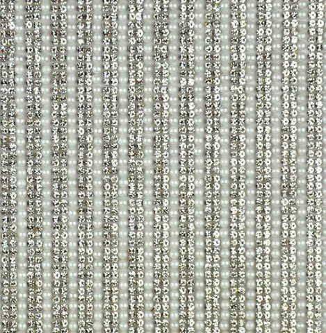 Silver Iron-On Rhinestone Sheet