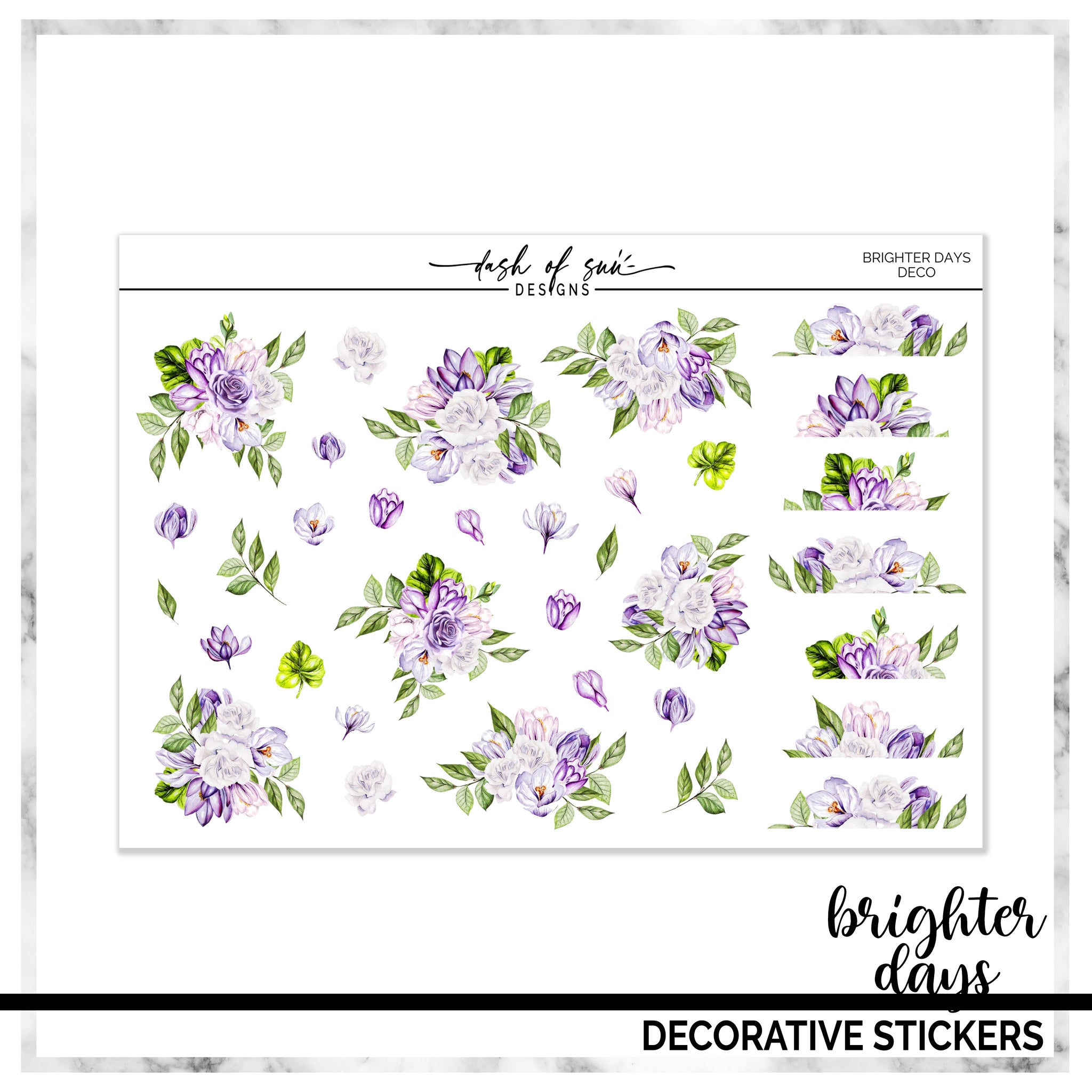 Brighter days | Full Sheet of Decorative Stickers