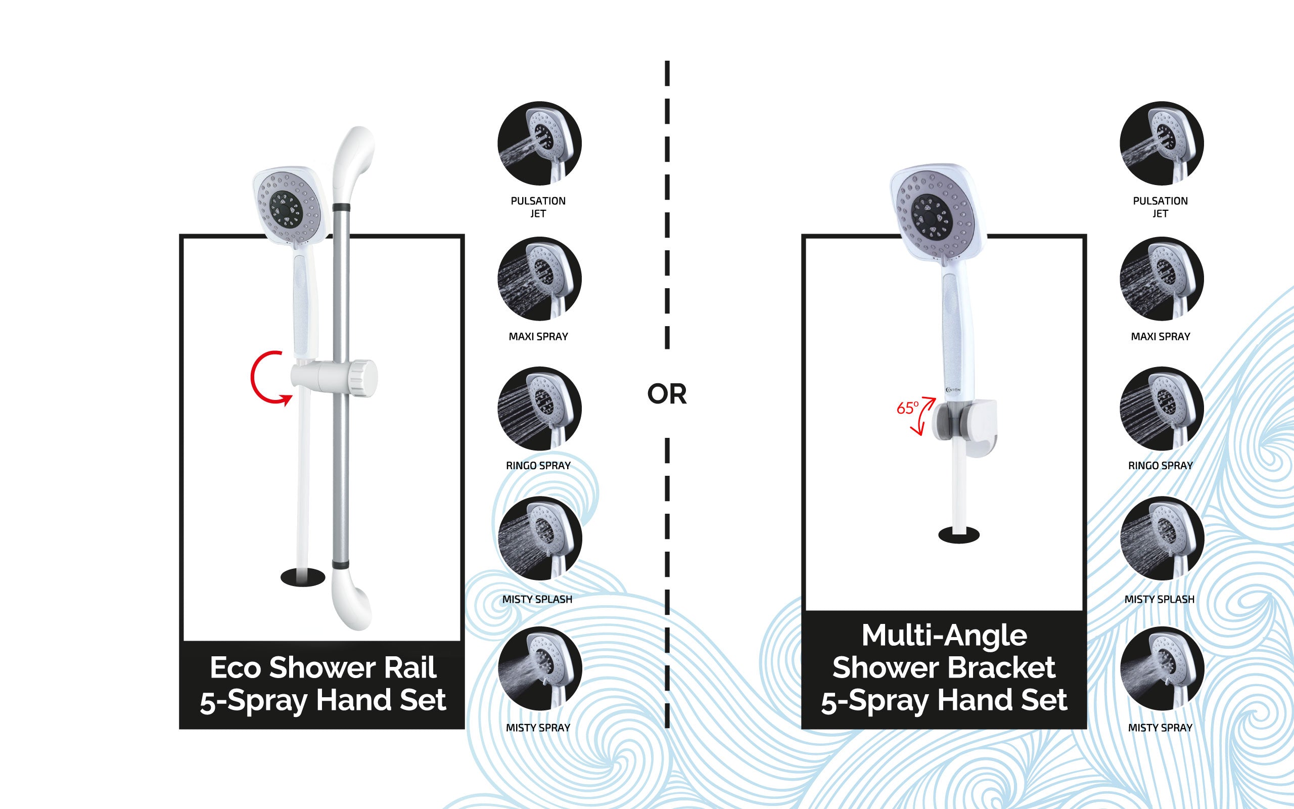 CENTON Shower Accessories - Shower Bracket or Shower Rail | OnsenMY