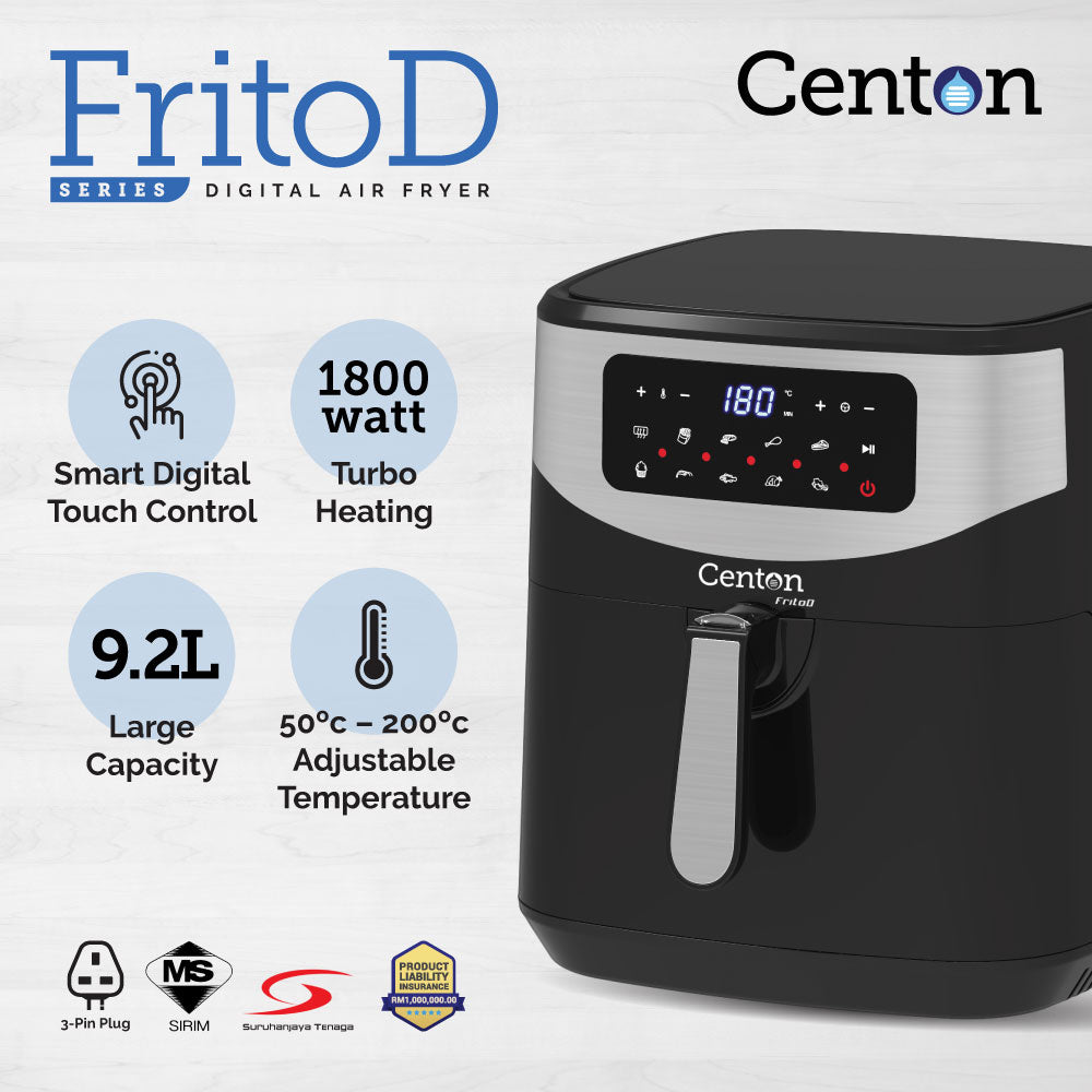 CENTON Digital Air Fryer - FritoD with Smart Digital Touchscreen Control