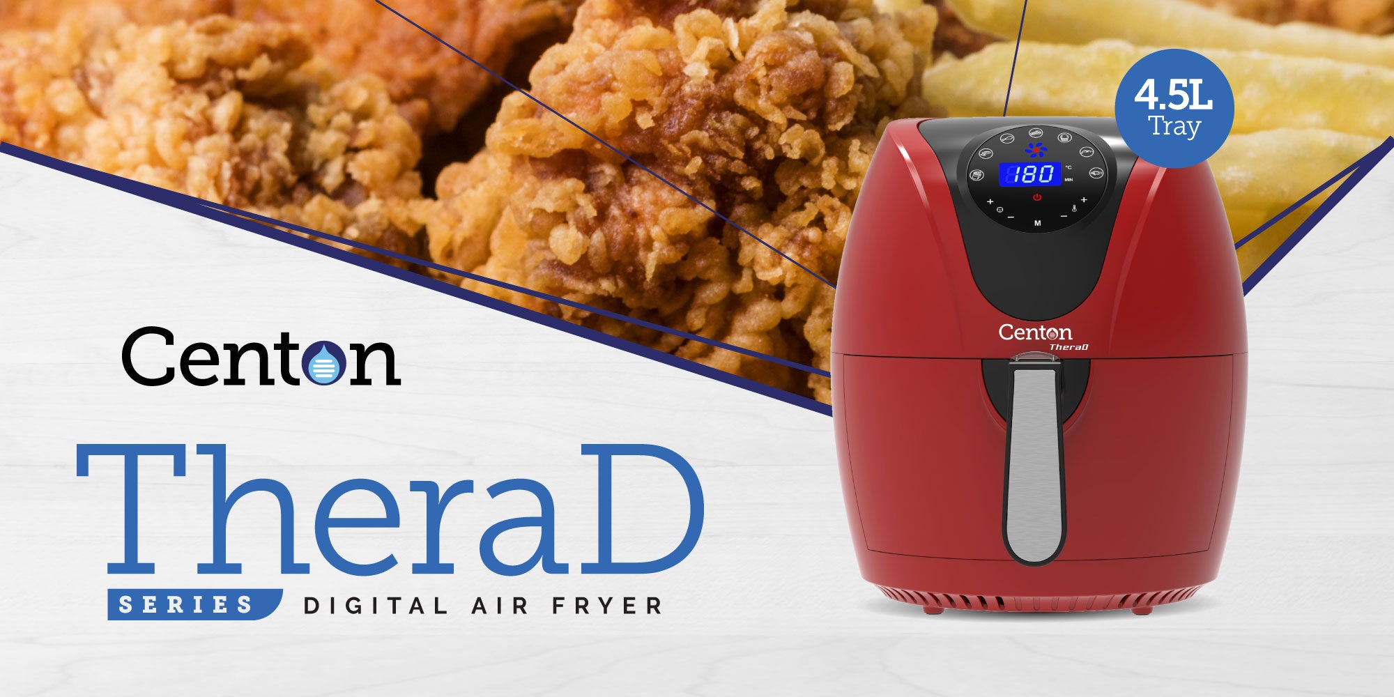 Centon TheraD Digital Air Fryer with Smart Digital Touchscreen Control