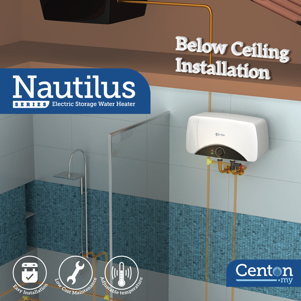 CENTON Nautilus Series Storage Water Heater | Below Ceiling Installation