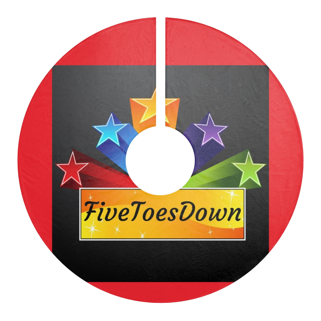 Five Toes Down Christmas Tree Skirts Red/Blk