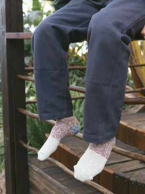 Image of Color Block Utility Sock in Earth