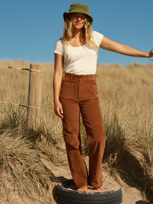 Image of Beneteau Cords in Brown Corduroy