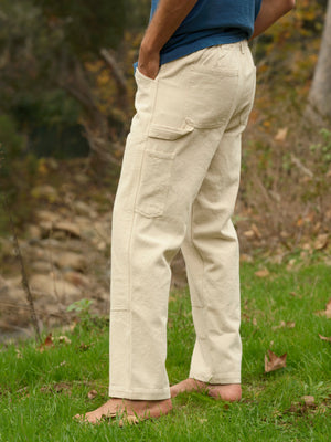 Image of Canvas Work Pants in Natural