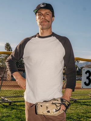 Image of Hemp Baseball Tee in Black