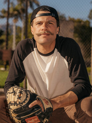 Image of Hemp Baseball Tee in Black