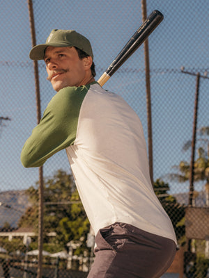 Image of Hemp Baseball Tee in True Green