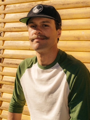 Image of Hemp Baseball Tee in True Green