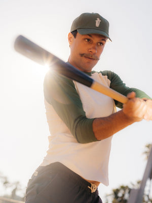 Image of Hemp Baseball Tee in True Green