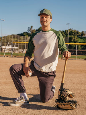 Image of Hemp Baseball Tee in True Green