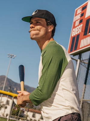 Image of Hemp Baseball Tee in True Green