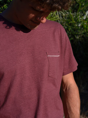 Image of Hemp Pocket Tee in Mulberry