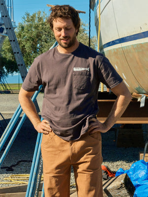 Image of Olde Whale Tee in Faded Black