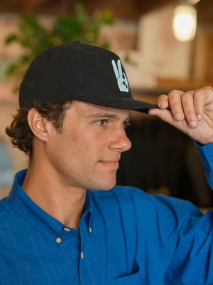 Image of Peace Hat in Faded Black