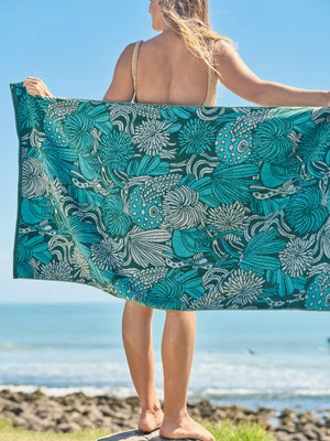 Image of Tidepool Towel in Blue / Green