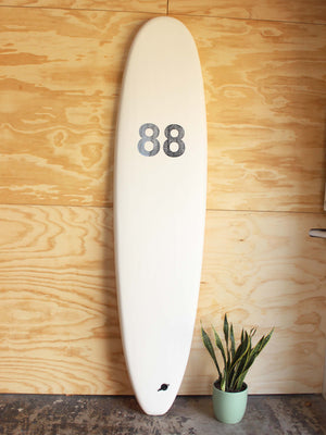 Image of 8'0 88 Surfboard ~ White/Mustard in undefined
