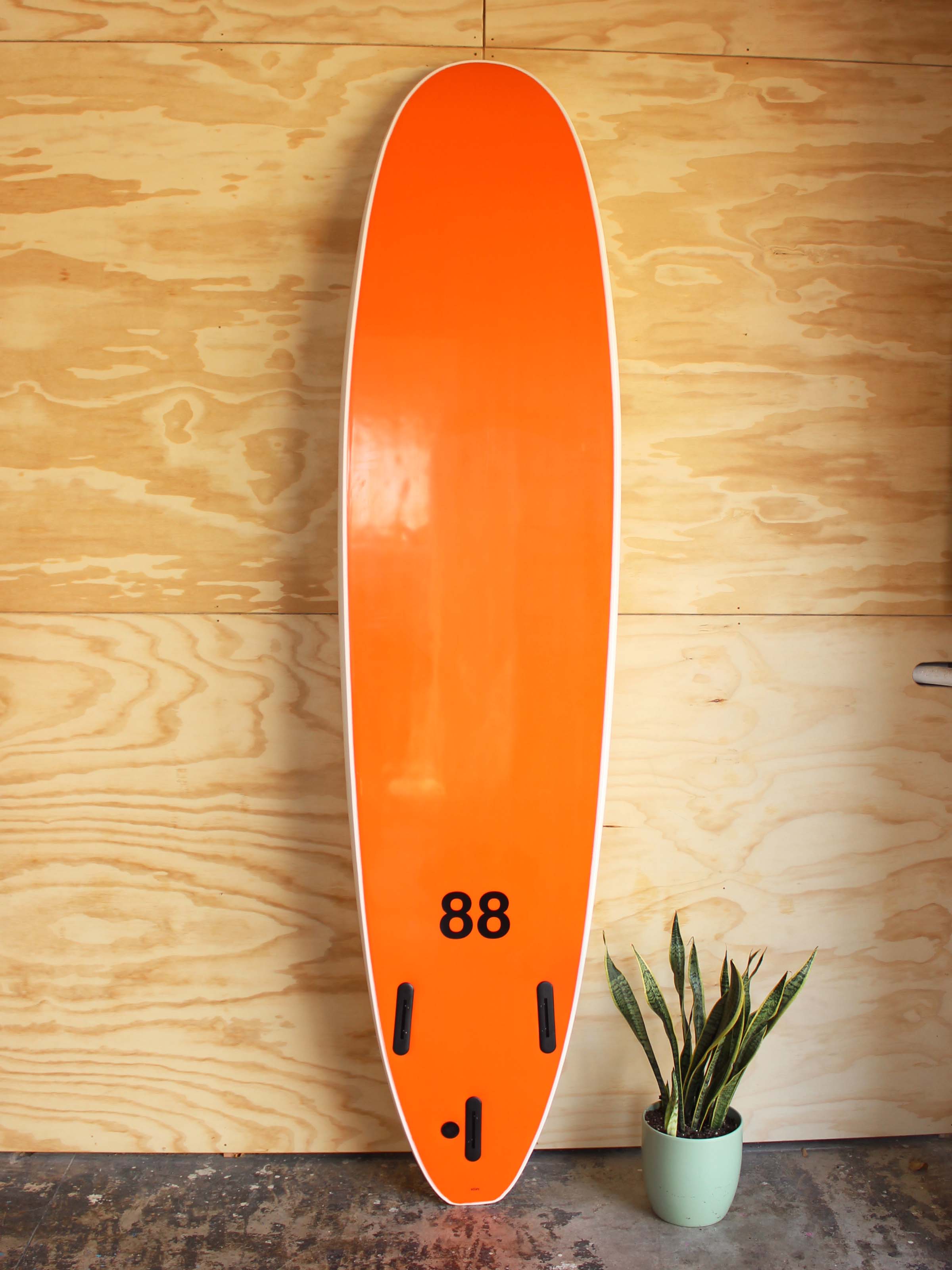 8'0 88 Surfboard ~ White/Mustard