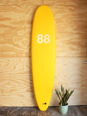 Image of 8'0 88 Surfboard ~ Yellow/White in undefined