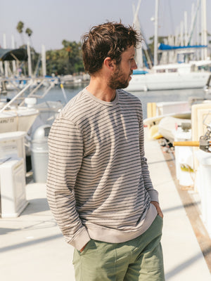 Image of Yarn Stripe Crew in Flax