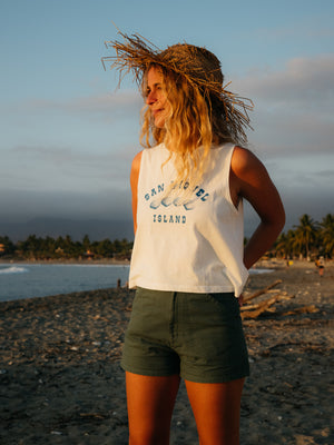 Image of San Miguel Tank in White