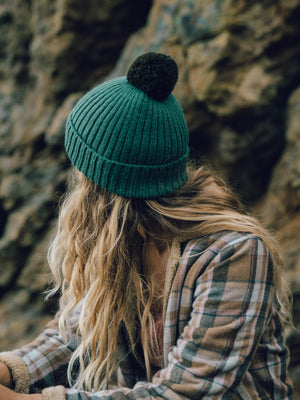 Image of Alpaca Beanie in Black Grass