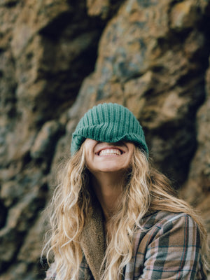 Image of Alpaca Beanie in Black Grass