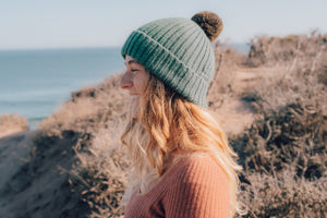 Image of Alpaca Beanie in Black Grass