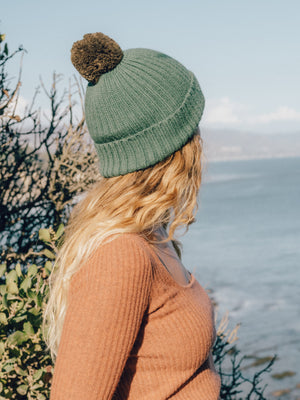 Image of Alpaca Beanie in Black Grass