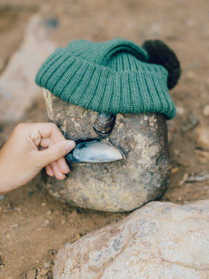 Image of Alpaca Beanie in Black Grass