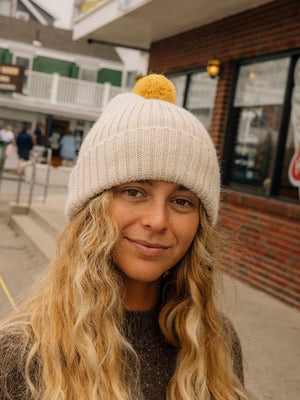 Image of Alpaca Beanie in Sand