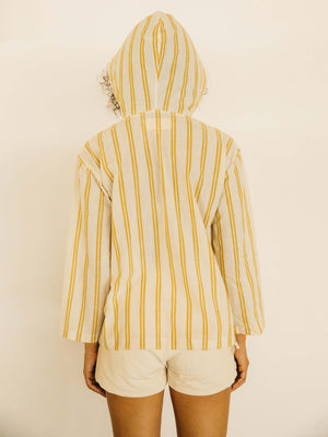 Image of Baja Pullover in Yellow Stripe