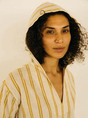 Image of Baja Pullover in Yellow Stripe