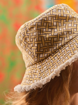 Image of Basket Hat in Straw