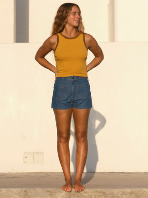 Image of Beneteau Shorts in Indigo Denim