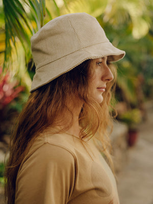 Image of Bucket Hat in Oat Corduroy