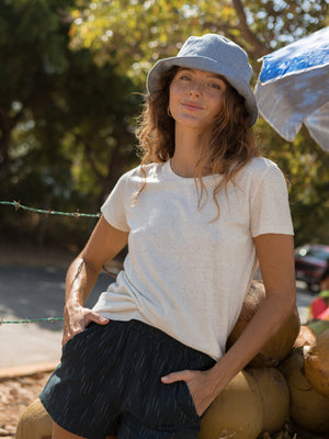 Image of Bucket Hat in Railroad Stripe