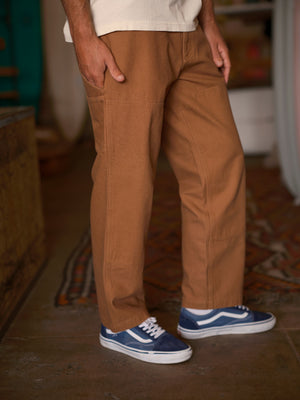 Image of Canvas Work Pants in Almond