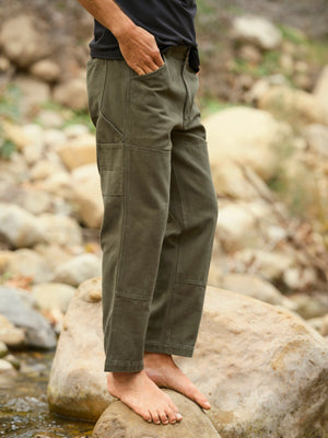 Image of Canvas Work Pants in Rover Green