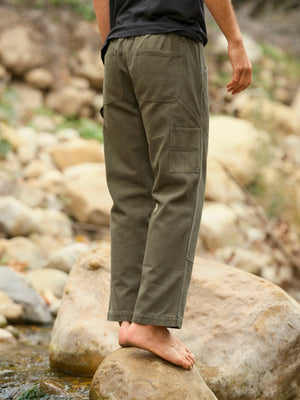 Image of Canvas Work Pants in Rover Green