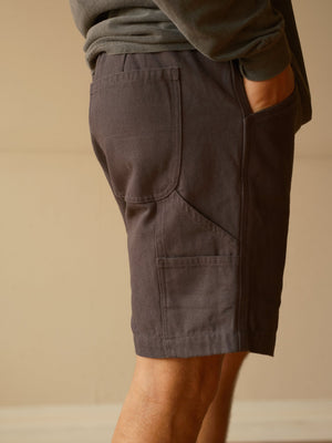 Image of Canvas Work Shorts in Faded Navy