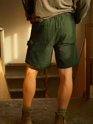 Image of Canvas Work Shorts in Rover Green