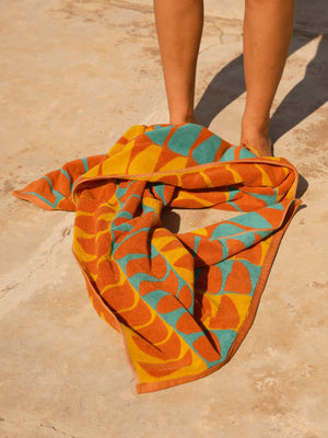 Image of Chaos Towel in Orange Multi