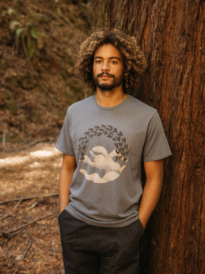 Image of Cloud Bird Tee in Dull Indigo